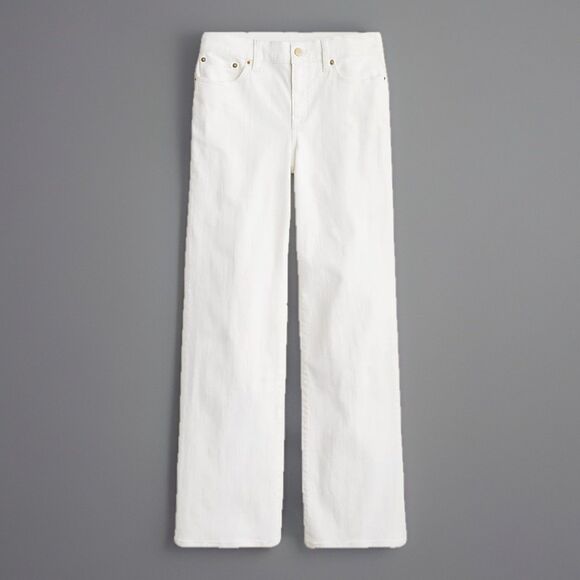 J. Crew Denim - J.Crew Lower-rise Full Length Slim Wide Jean 1996 Stretch White Size 25P Petite
